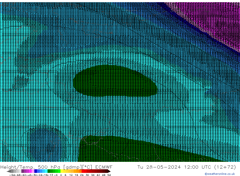 Height/Temp. 500 hPa ECMWF  28.05.2024 12 UTC