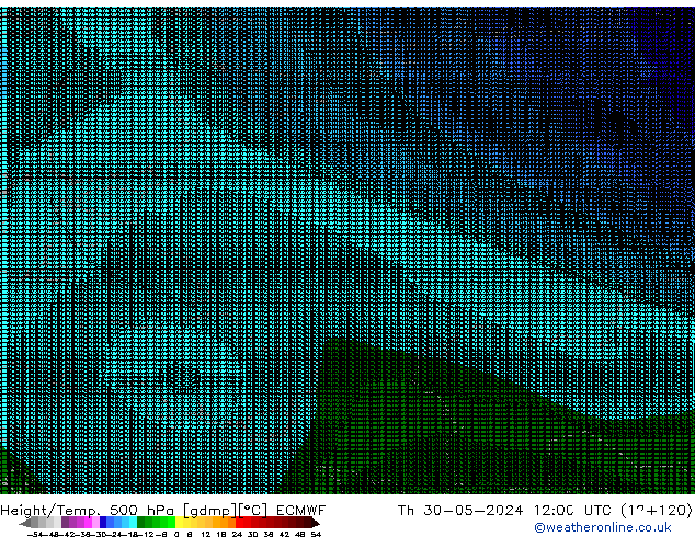 Yükseklik/Sıc. 500 hPa ECMWF Per 30.05.2024 12 UTC