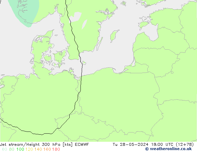 Corrente a getto ECMWF mar 28.05.2024 18 UTC