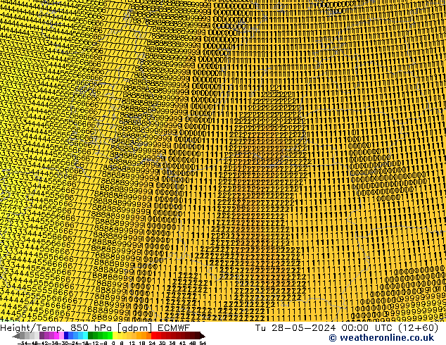 Height/Temp. 850 hPa ECMWF  28.05.2024 00 UTC