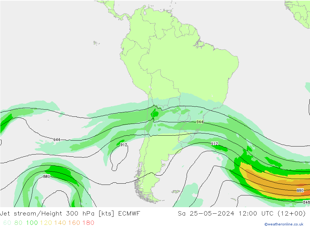 джет ECMWF сб 25.05.2024 12 UTC