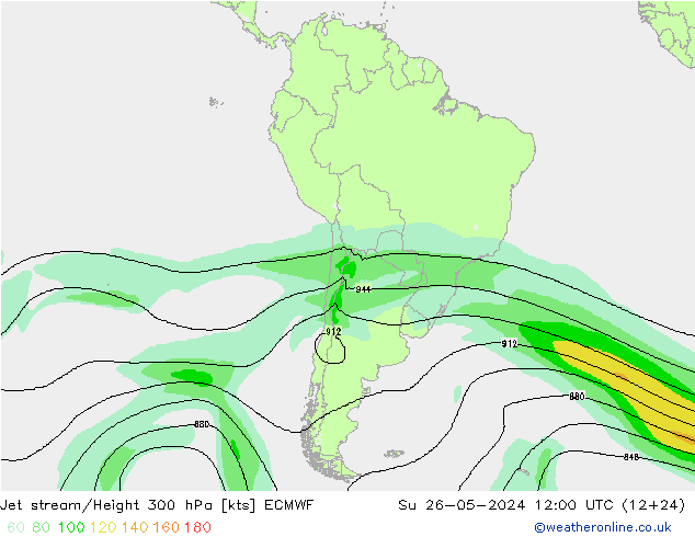 Courant-jet ECMWF dim 26.05.2024 12 UTC