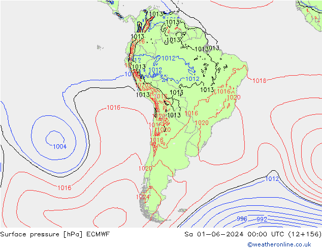 Yer basıncı ECMWF Cts 01.06.2024 00 UTC