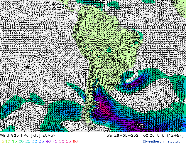 Wind 925 hPa ECMWF St 29.05.2024 00 UTC