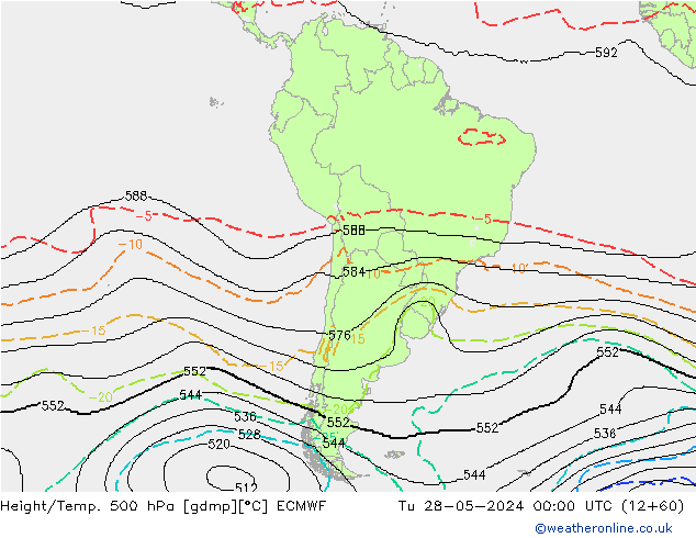 Geop./Temp. 500 hPa ECMWF mar 28.05.2024 00 UTC