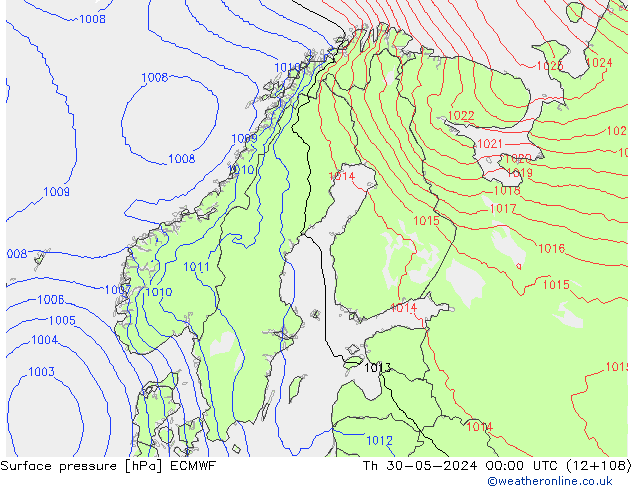 Bodendruck ECMWF Do 30.05.2024 00 UTC