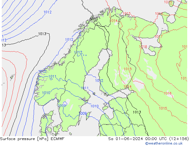 Yer basıncı ECMWF Cts 01.06.2024 00 UTC