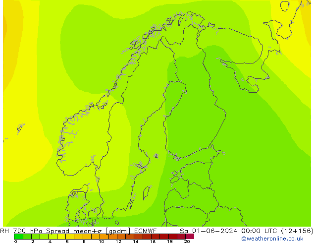 RH 700 hPa Spread ECMWF Sa 01.06.2024 00 UTC