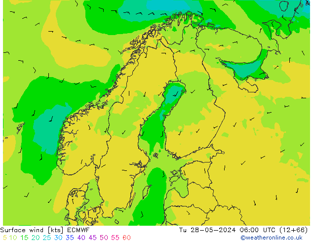 Viento 10 m ECMWF mar 28.05.2024 06 UTC