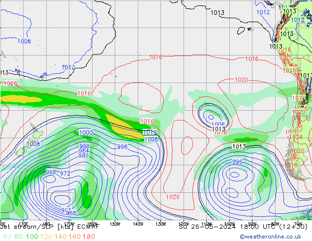 Jet stream/SLP ECMWF Su 26.05.2024 18 UTC