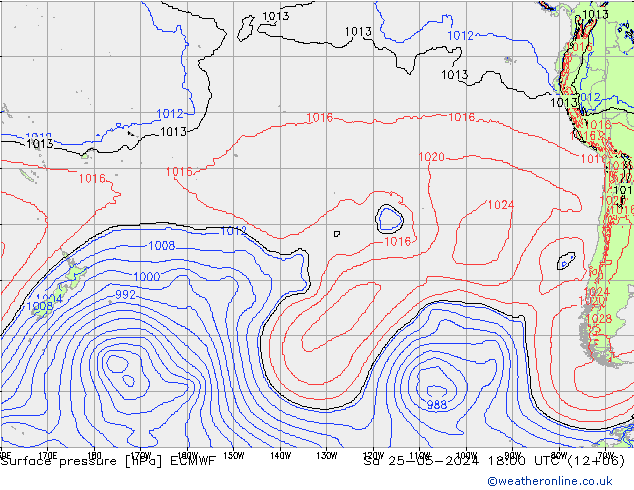 Yer basıncı ECMWF Cts 25.05.2024 18 UTC