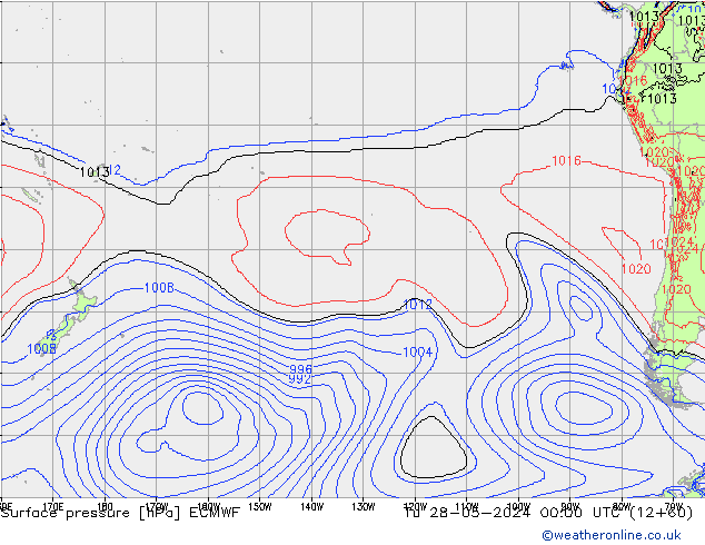 Bodendruck ECMWF Di 28.05.2024 00 UTC