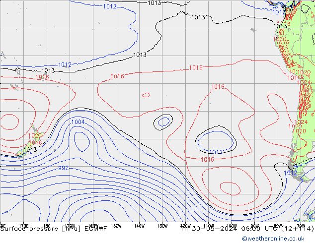 Luchtdruk (Grond) ECMWF do 30.05.2024 06 UTC