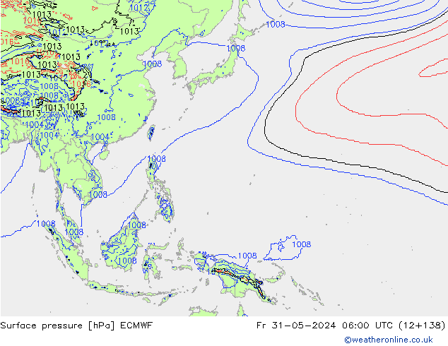 приземное давление ECMWF пт 31.05.2024 06 UTC