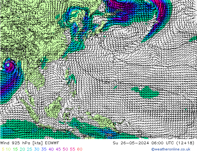 Wind 925 hPa ECMWF So 26.05.2024 06 UTC