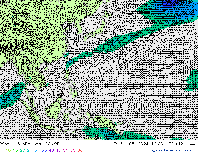 Vent 925 hPa ECMWF ven 31.05.2024 12 UTC