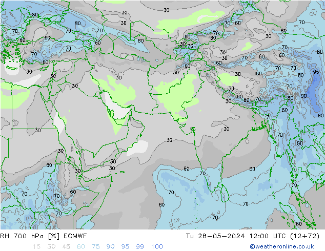 700 hPa Nispi Nem ECMWF Sa 28.05.2024 12 UTC