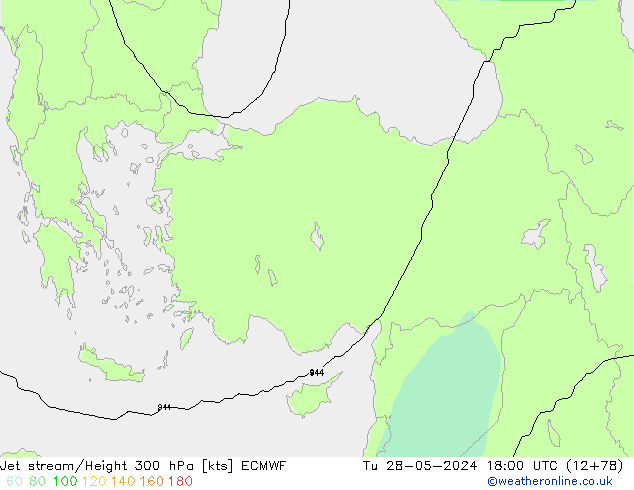 Courant-jet ECMWF mar 28.05.2024 18 UTC