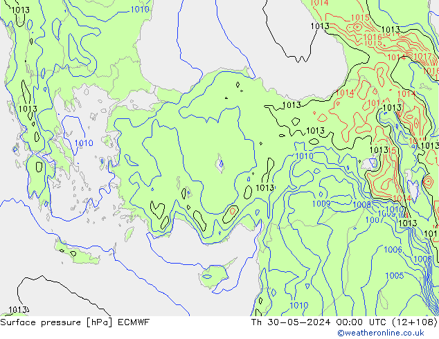 ciśnienie ECMWF czw. 30.05.2024 00 UTC