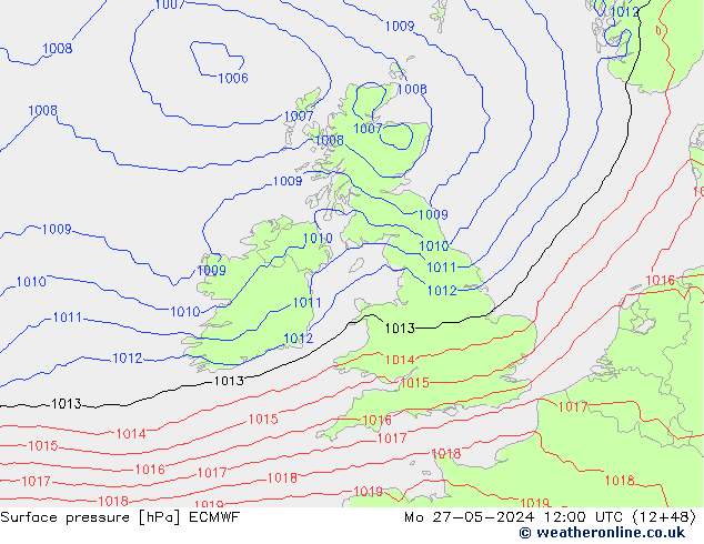 Yer basıncı ECMWF Pzt 27.05.2024 12 UTC