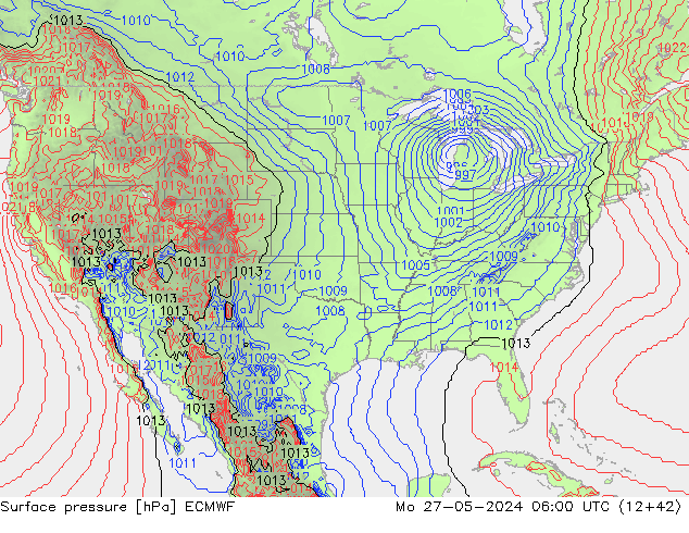 Yer basıncı ECMWF Pzt 27.05.2024 06 UTC