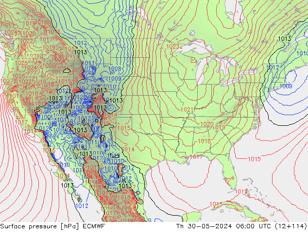 Yer basıncı ECMWF Per 30.05.2024 06 UTC