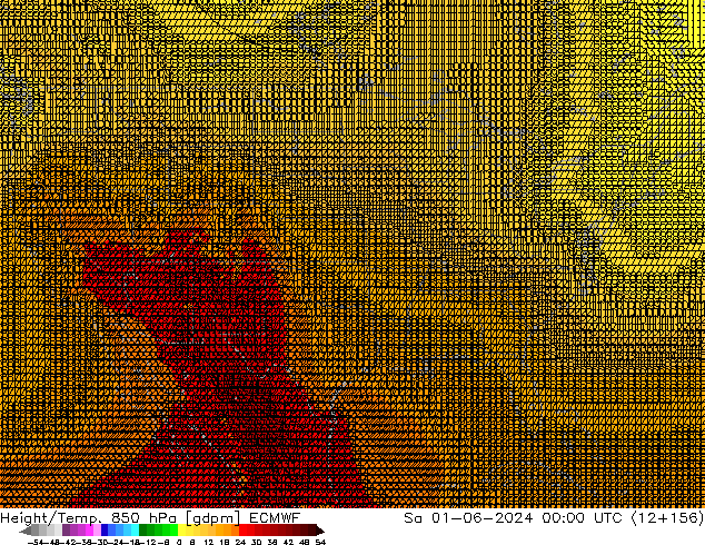 Geop./Temp. 850 hPa ECMWF sáb 01.06.2024 00 UTC