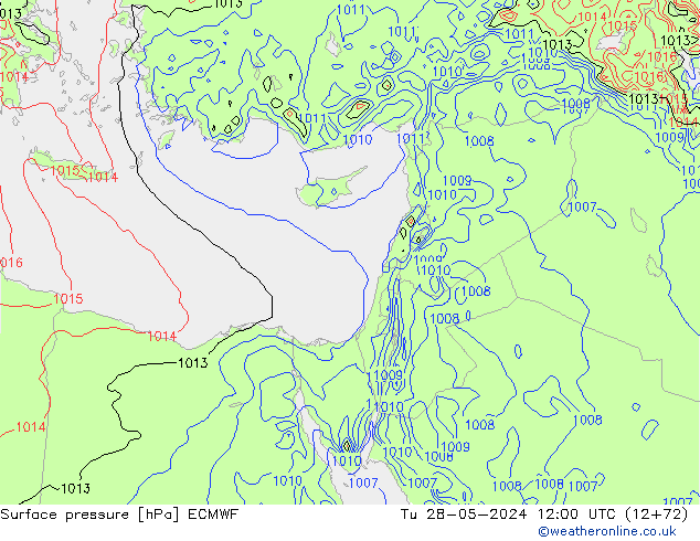 ciśnienie ECMWF wto. 28.05.2024 12 UTC