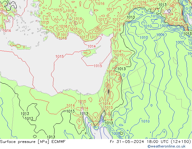 приземное давление ECMWF пт 31.05.2024 18 UTC