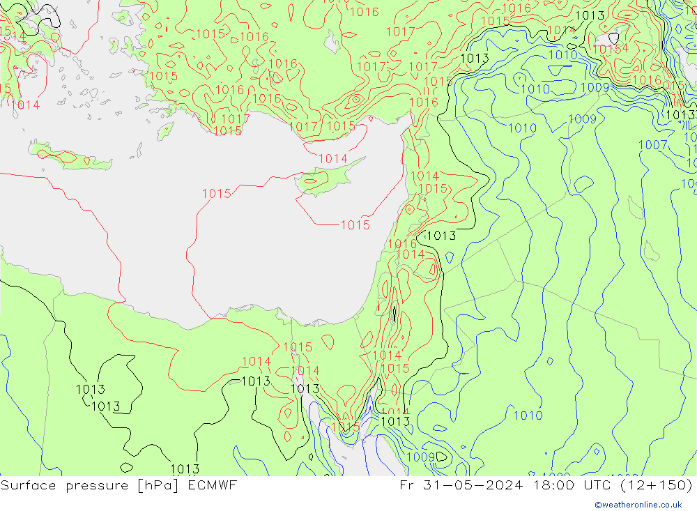 ciśnienie ECMWF pt. 31.05.2024 18 UTC