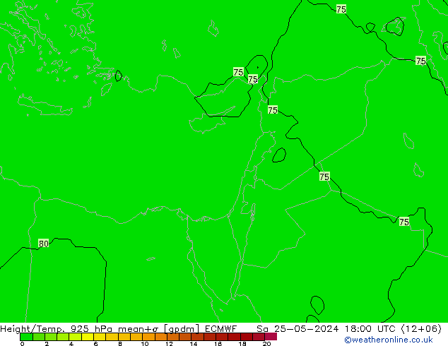 Height/Temp. 925 hPa ECMWF  25.05.2024 18 UTC