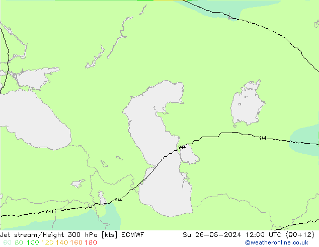 Jet stream/Height 300 hPa ECMWF Ne 26.05.2024 12 UTC