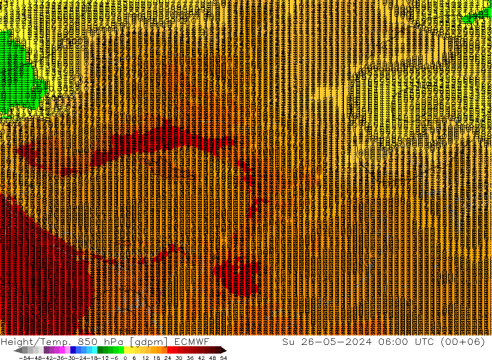 Height/Temp. 850 hPa ECMWF Su 26.05.2024 06 UTC