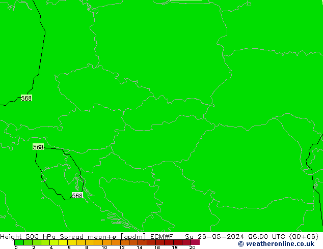 Height 500 hPa Spread ECMWF Su 26.05.2024 06 UTC