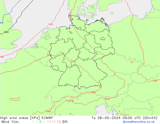 High wind areas ECMWF Ter 28.05.2024 06 UTC