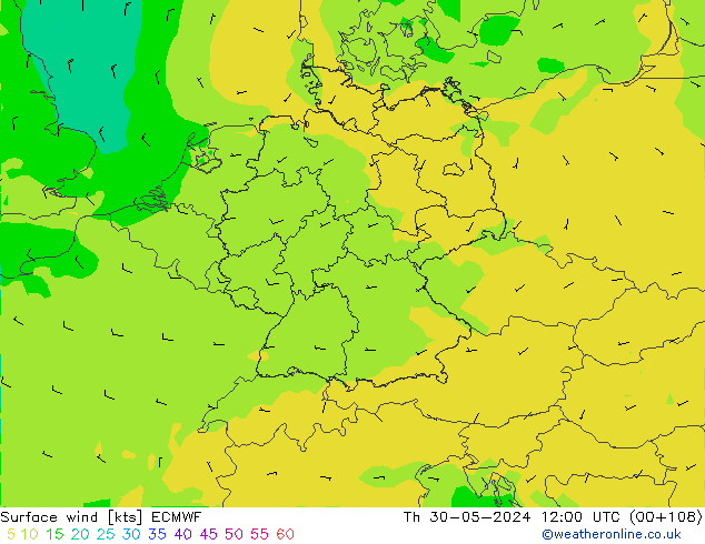  10 m ECMWF  30.05.2024 12 UTC