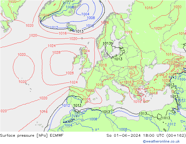 Yer basıncı ECMWF Cts 01.06.2024 18 UTC