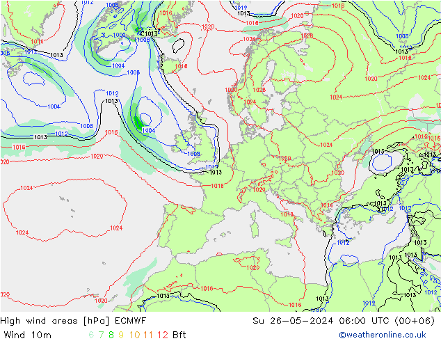 High wind areas ECMWF dim 26.05.2024 06 UTC