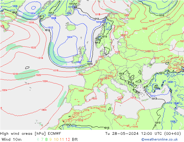 Sturmfelder ECMWF Di 28.05.2024 12 UTC