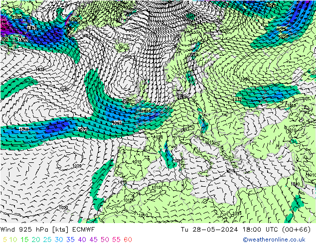  925 hPa ECMWF  28.05.2024 18 UTC