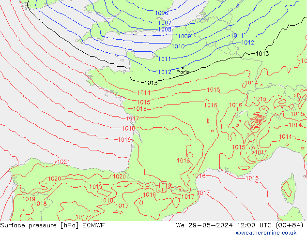 приземное давление ECMWF ср 29.05.2024 12 UTC