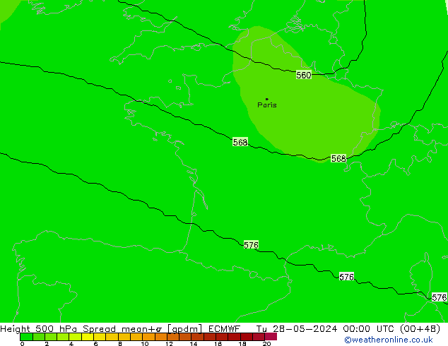 Height 500 hPa Spread ECMWF Ter 28.05.2024 00 UTC