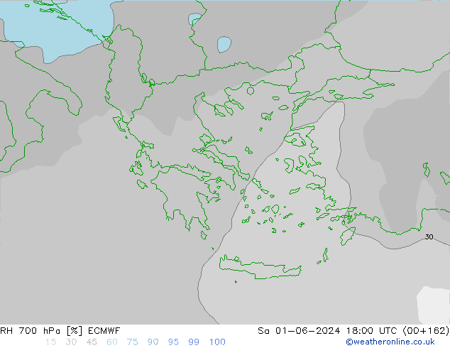RV 700 hPa ECMWF za 01.06.2024 18 UTC