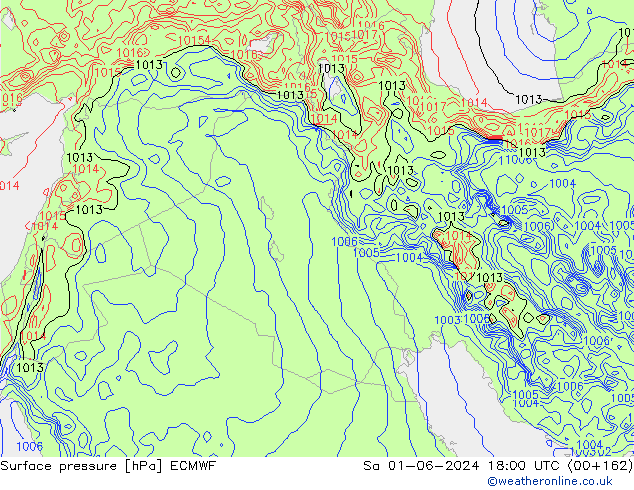 pression de l'air ECMWF sam 01.06.2024 18 UTC