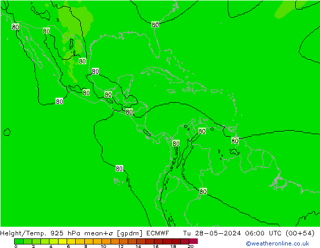 Hoogte/Temp. 925 hPa ECMWF di 28.05.2024 06 UTC