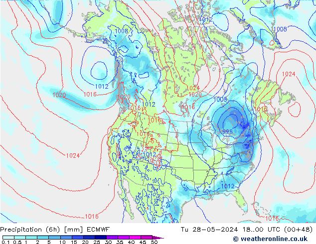 Nied. akkumuliert (6Std) ECMWF Di 28.05.2024 00 UTC