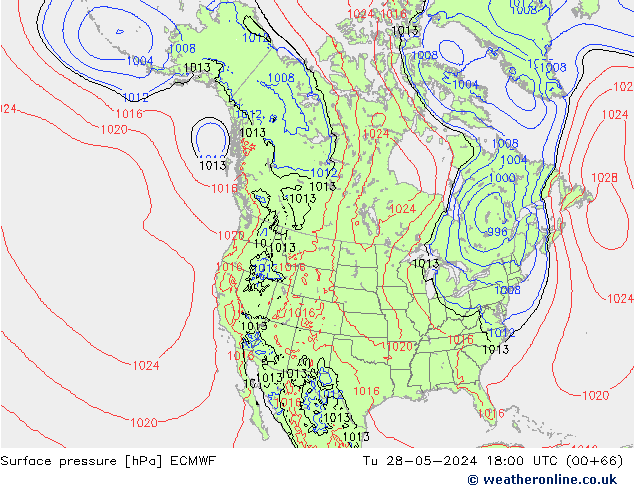 Luchtdruk (Grond) ECMWF di 28.05.2024 18 UTC