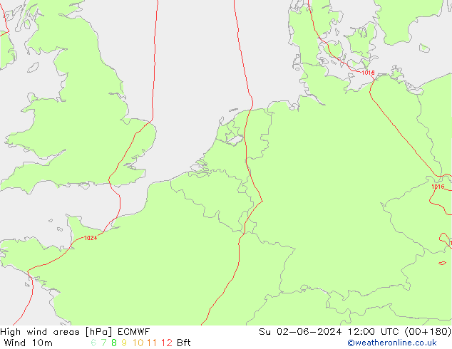 yüksek rüzgarlı alanlar ECMWF Paz 02.06.2024 12 UTC