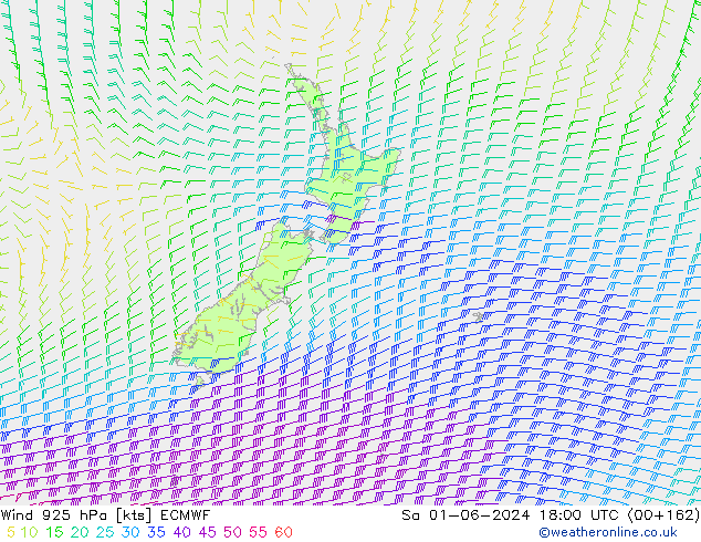 Wind 925 hPa ECMWF Sa 01.06.2024 18 UTC