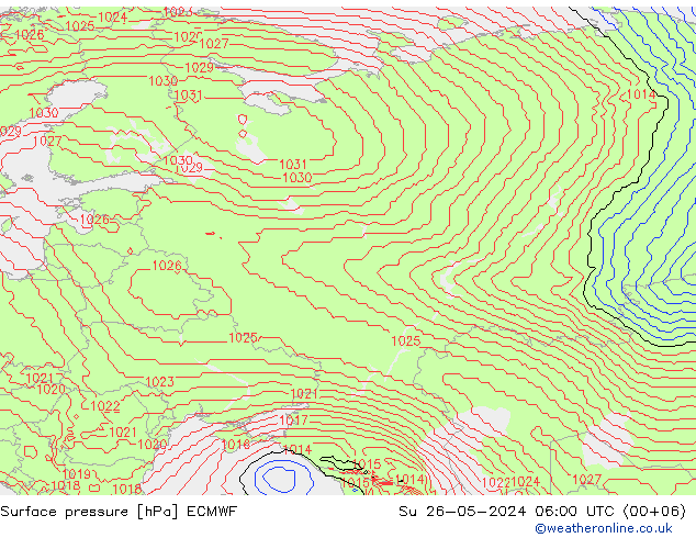 ciśnienie ECMWF nie. 26.05.2024 06 UTC